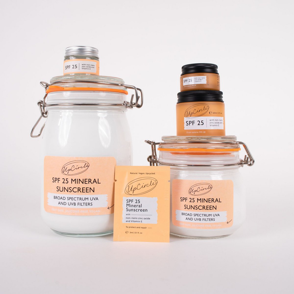 SPF 25 mineralsk solcreme - Bulk 1L