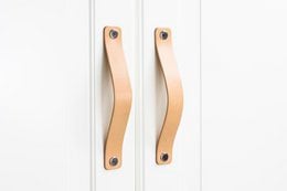 Leather furniture handles for hole spacing 128 mm