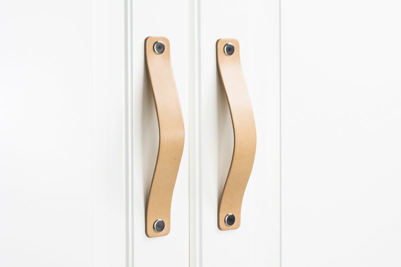 Leather furniture handles for hole spacing 128 mm