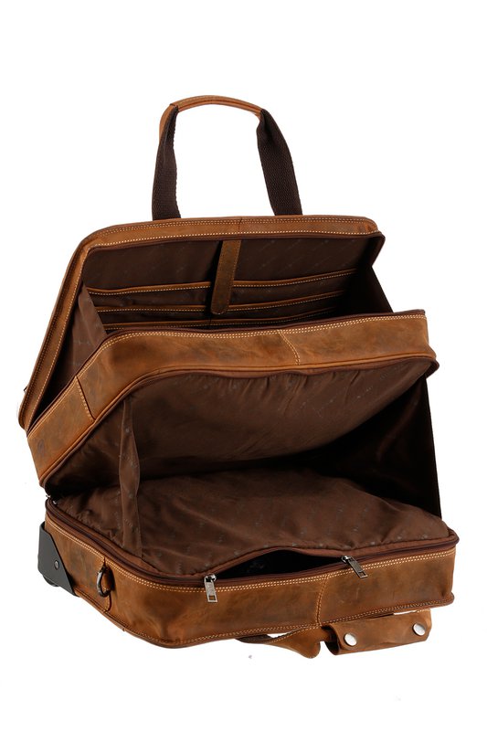 Vintage business trolley læder 1549-25