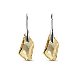 Silver Knight Earrings - Silver and Amber