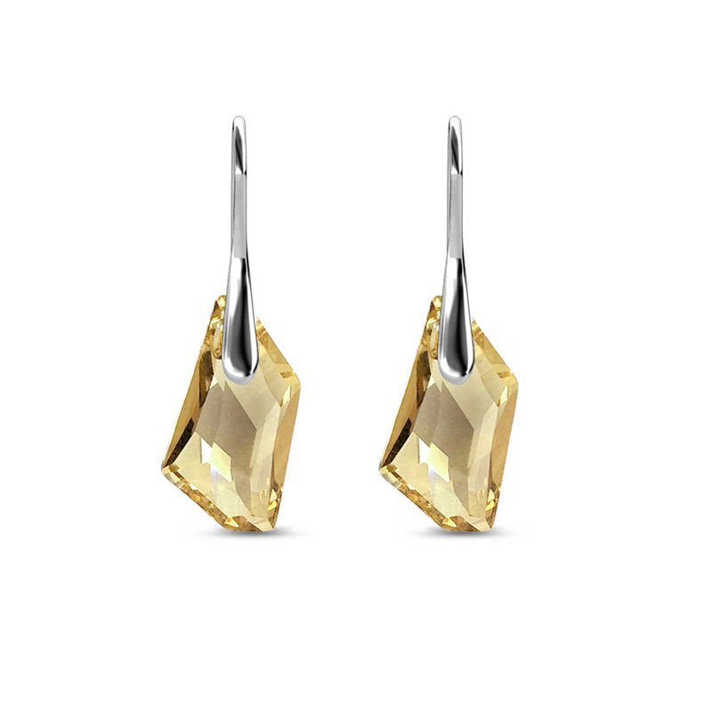Silver Knight Earrings - Silver and Amber