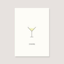 Postkort - "Champagnefløjte - Skål"