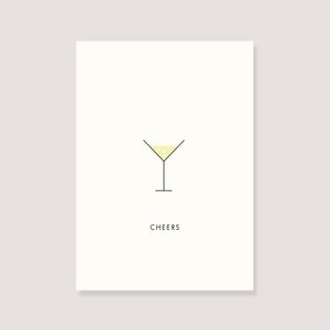 Postcard - "Champagne Flute - Cheers"
