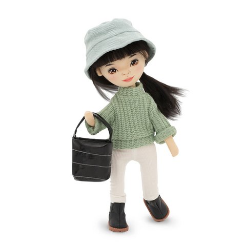 Soft toy, Sweet Sisters - Lilu in a Green Sweater + bonus accessories set (35cm)