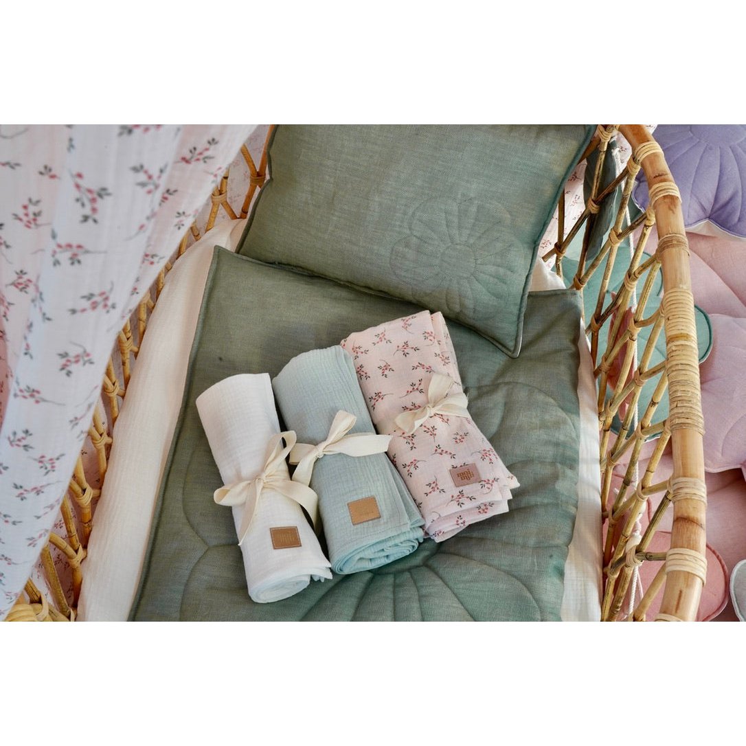 Musselin Baby Wickeldecke "Creme"
