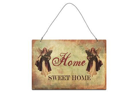 Metal sign Home 20x30 cm Isabelle Rose