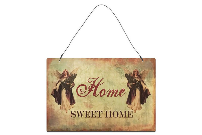 Plaque métal Home 20x30 cm Isabelle Rose