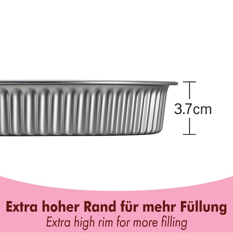 Teglia per crostata quiche in acciaio inox con base sollevabile 28 cm