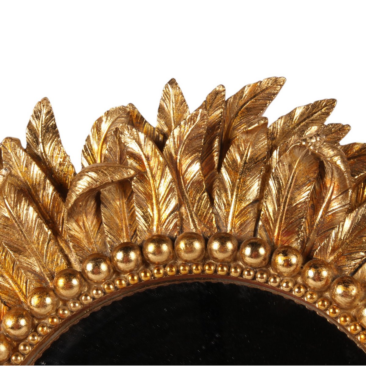 Leaves Mirror 39,5 cm - Gold - Resin