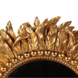 Leaves Mirror 39,5 cm - Gold - Resin