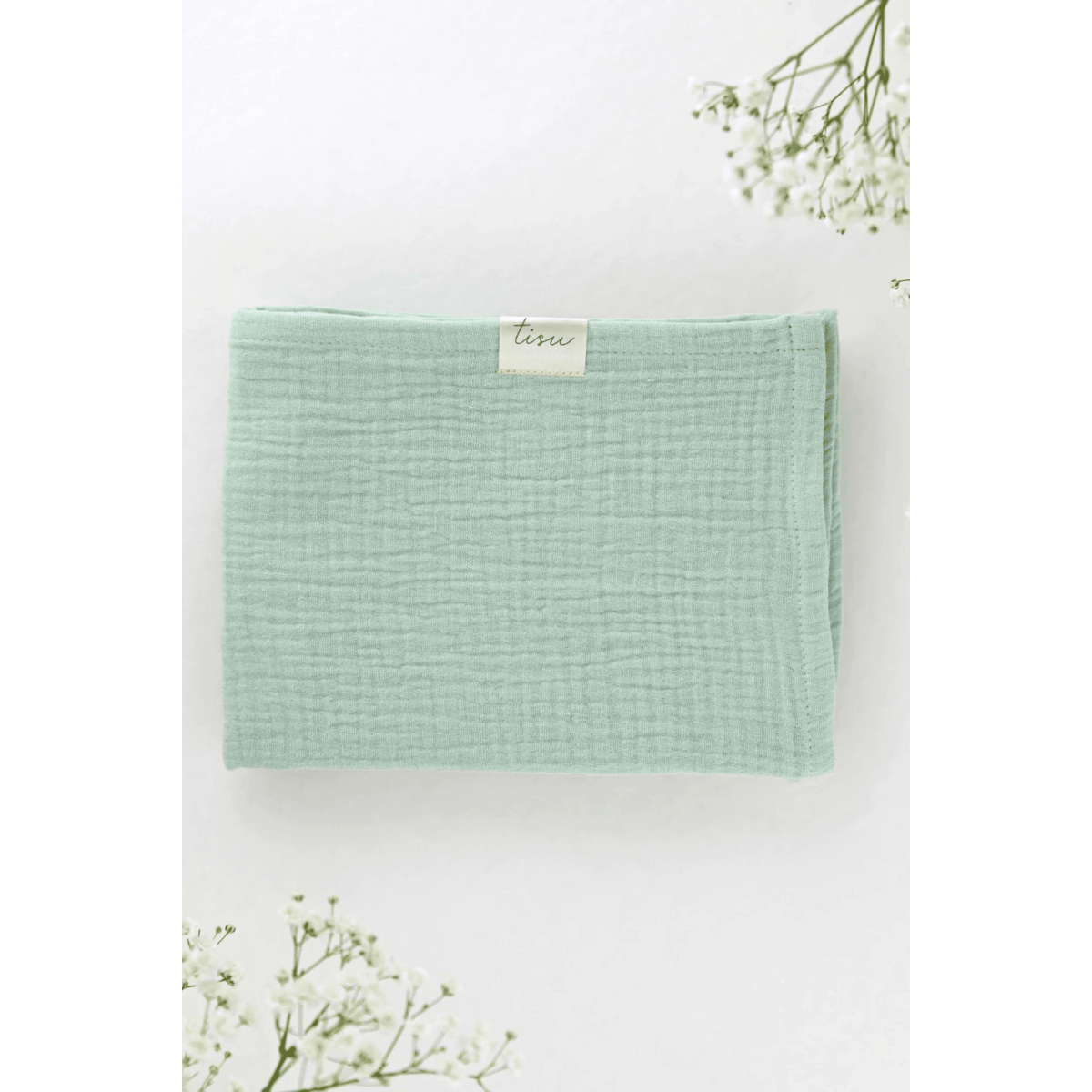 TISU muslin set, Pistachio + Baby Blue