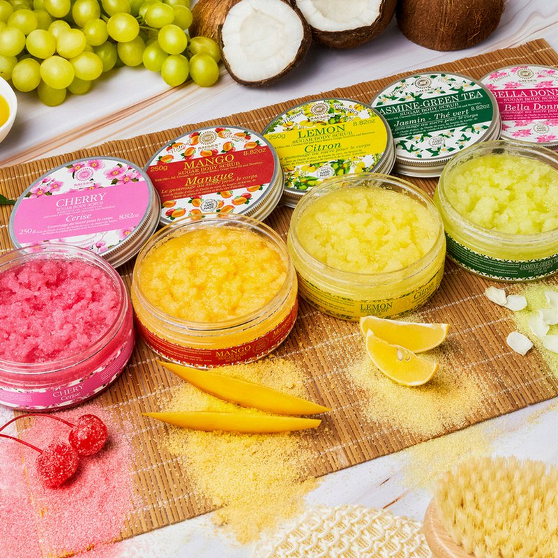ZUCKERKÖRPERPEELING 250g – 8 Variationen