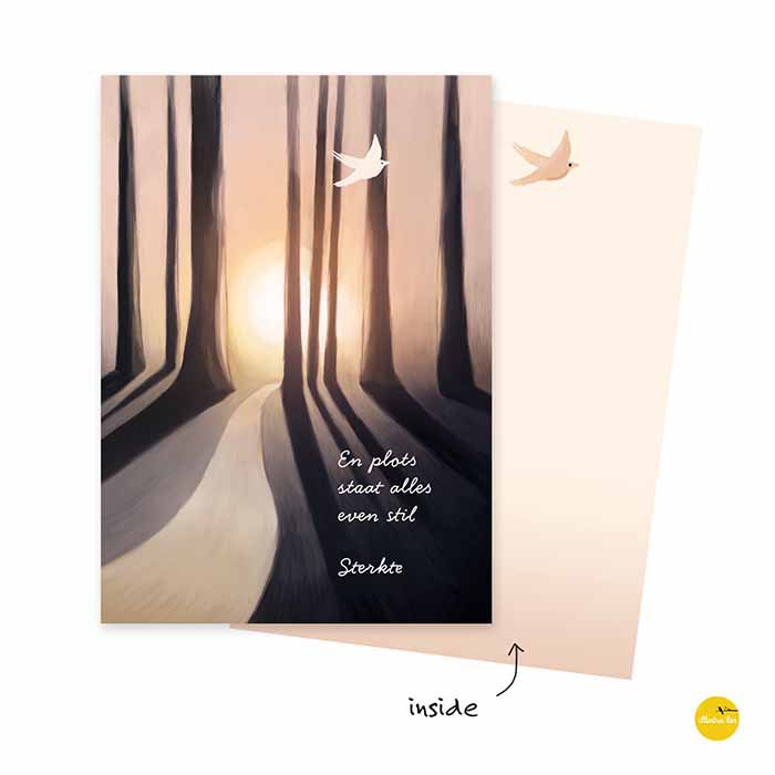 Greeting card and suddenly everything stands still - Strength (folded card)
