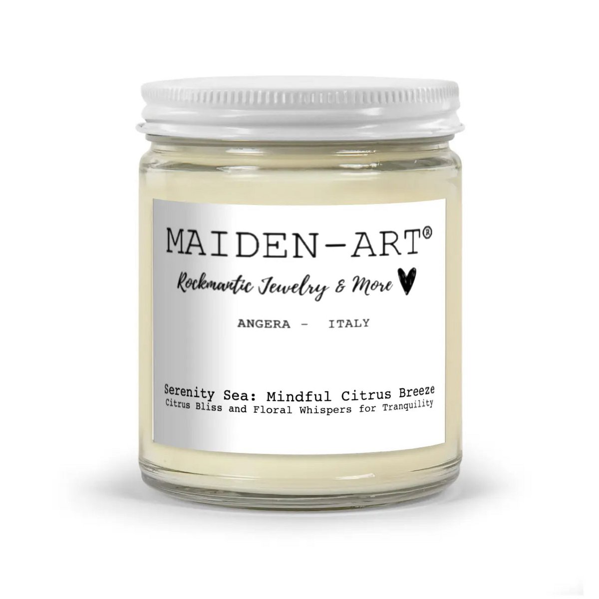 Serenity Sea: Mindful Citrus Breeze - Świeca do uważności i medytacji