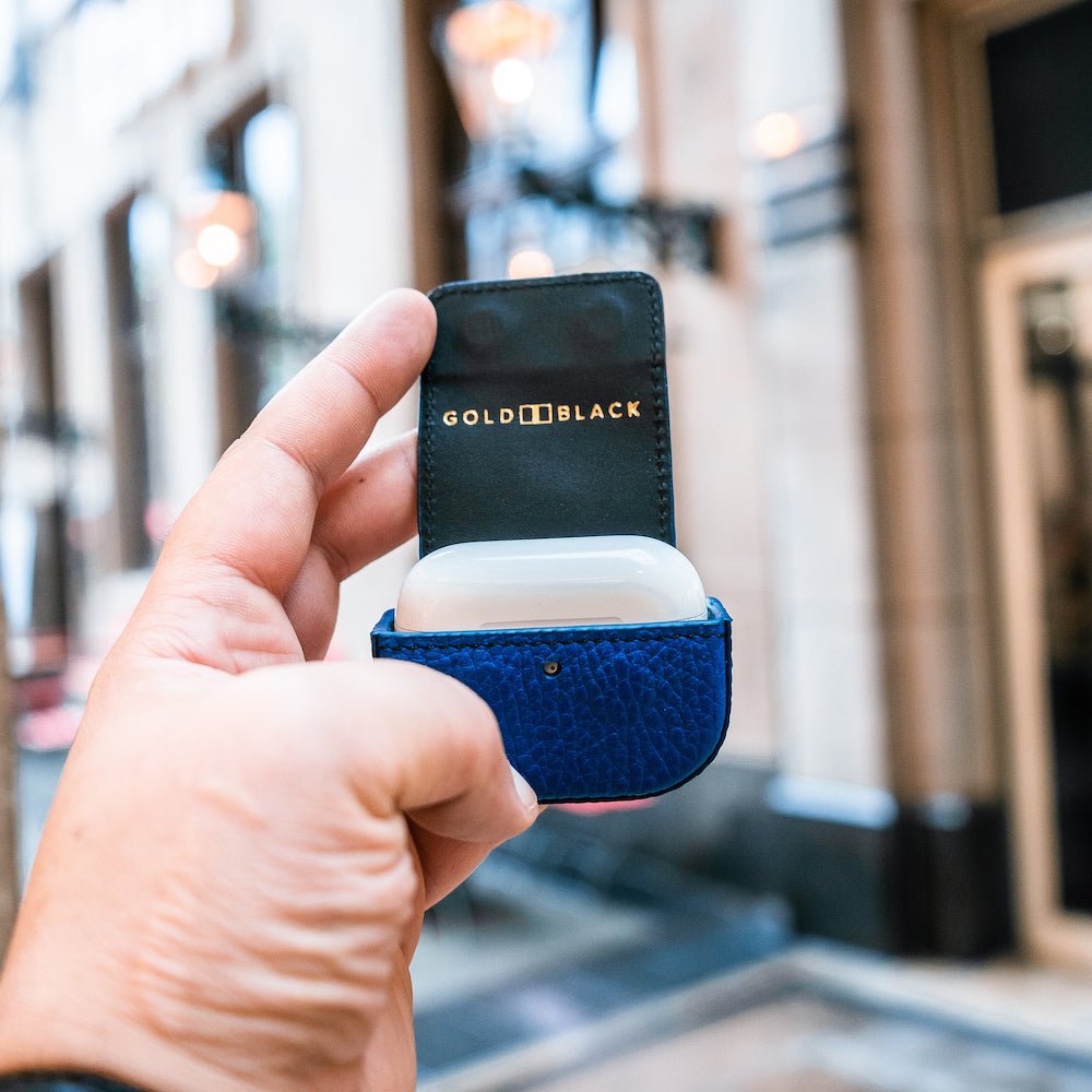 AIRPODS PRO CASE NAPPA BLUE WITH CARABINER