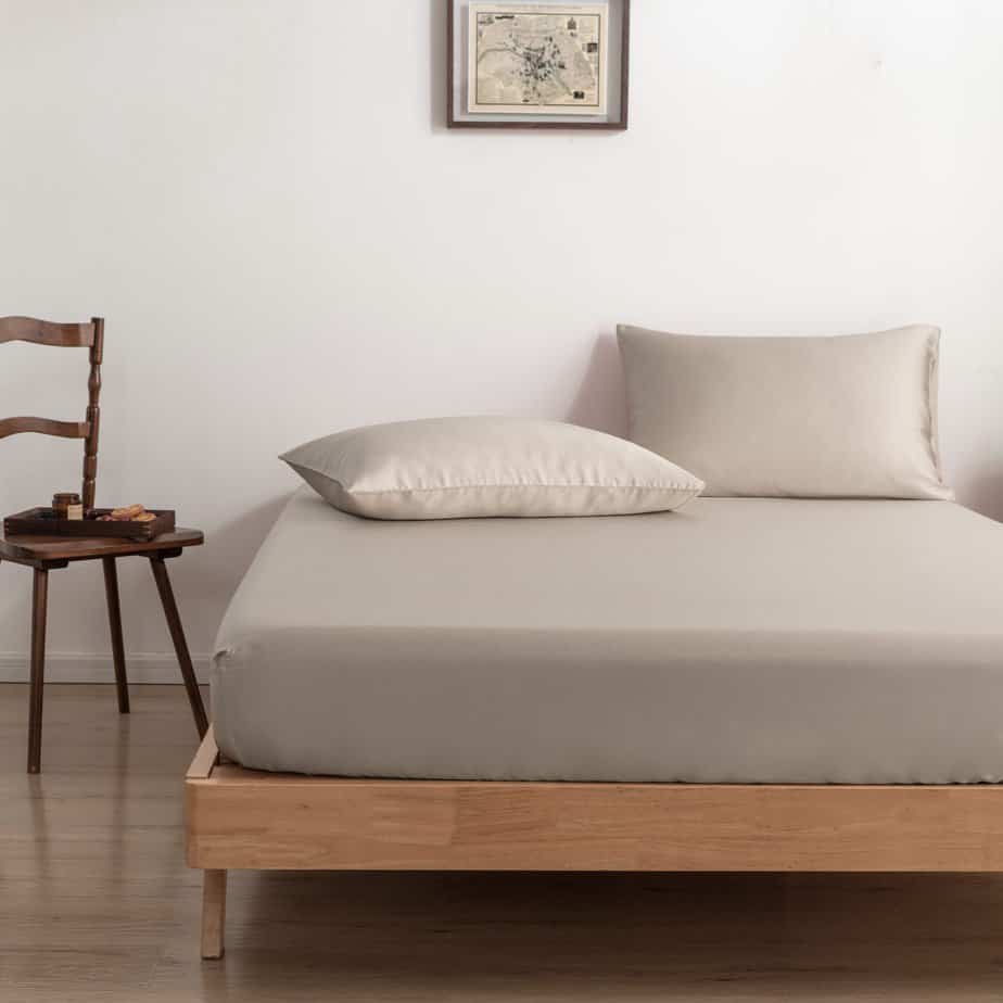 Beige bamboe Kussenslopen Premium - 400TC Tanboocel – Set van 2 - Soft Taupe