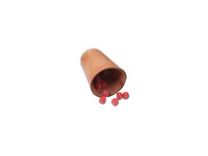 Poker cup 10 cm bruin leader