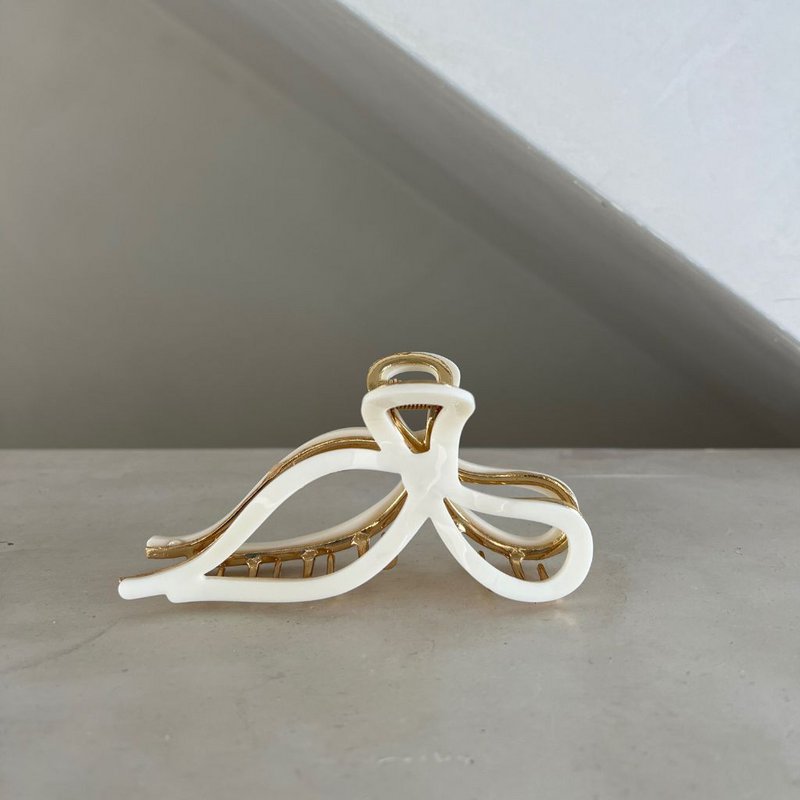 Loop hair clip | Acetate & Gold