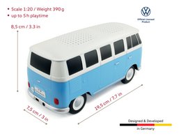 Volkswagen VW T1 Bus Bluetooth-Lautsprecher in Geschenkbox - Blau