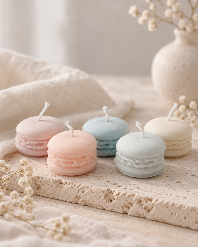 Macaron candle set | rapeseed wax
