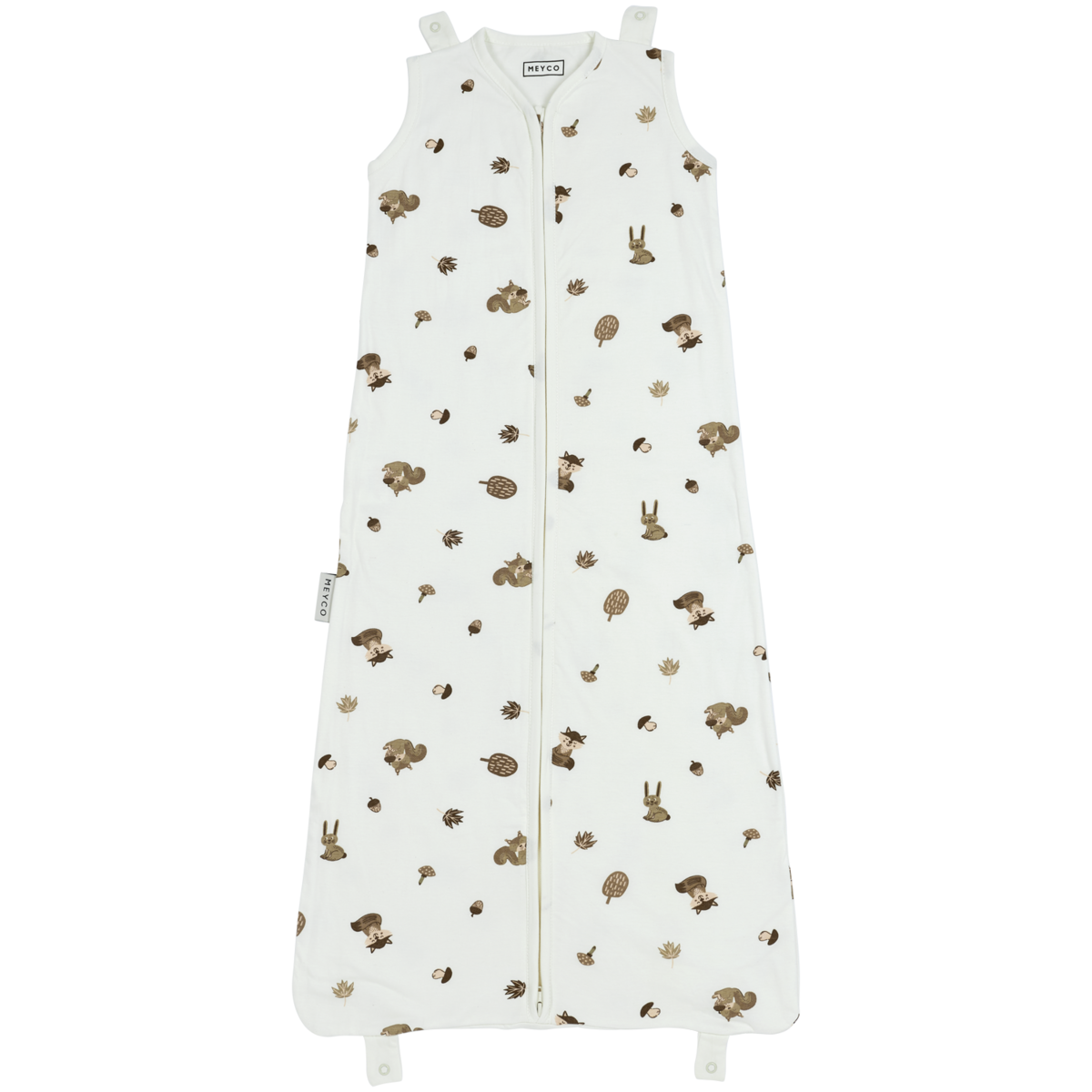 Schlafsack 4-Jahreszeiten-Interlock-Jersey Forest Animals Sand Einheitsgröße