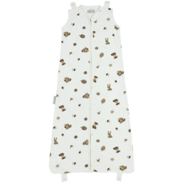 Sovepose 4-sæson interlock jersey Skovdyr Sand one size