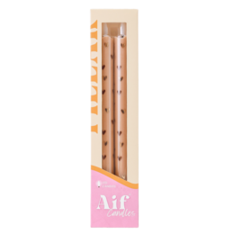 LED-Kerzensäulenherzen Sand RC - 2er-Set