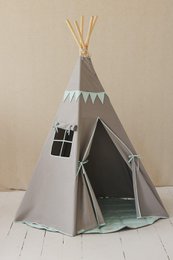 Tenda tepee "Mint Love" con ghirlanda