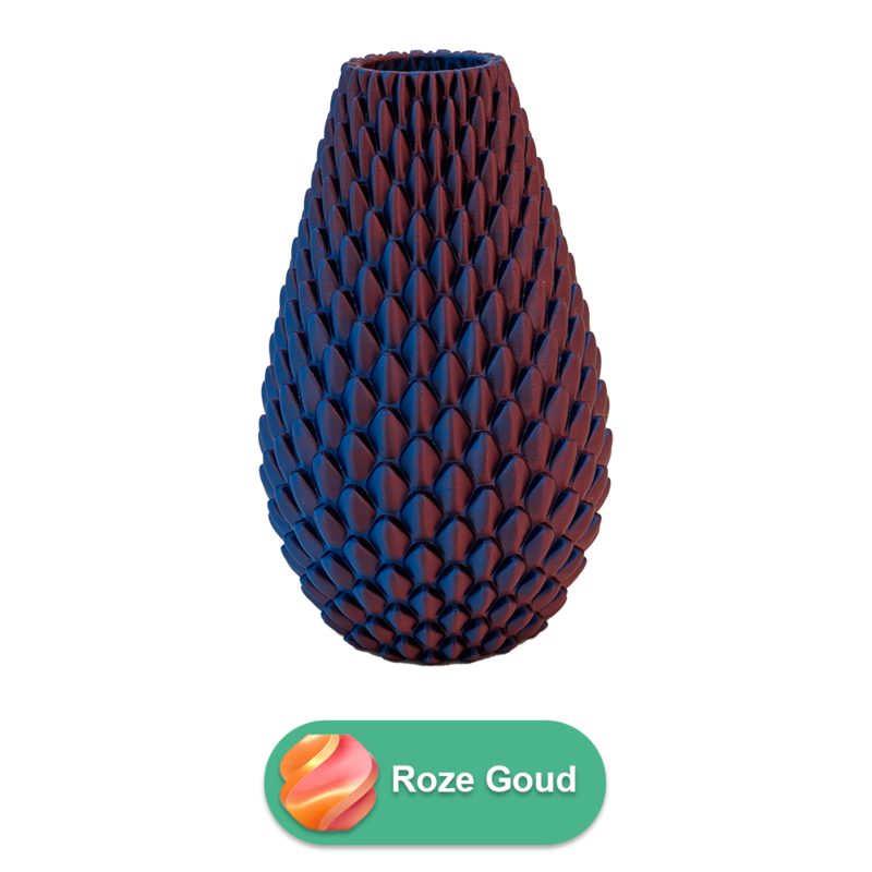 Myraka 3D vase - 3D printet vase - Bæredygtig PLA - Velegnet til kunstige blomster