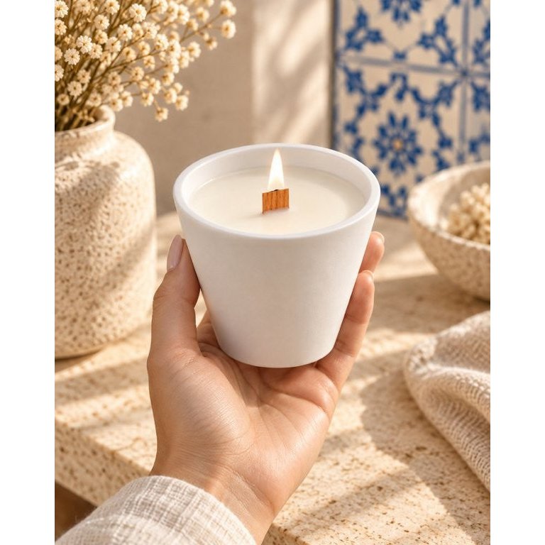 LAVURI SWING Candle CUP – Ręcznie robiona świeca z wosku sojowego Cocos Vanilla