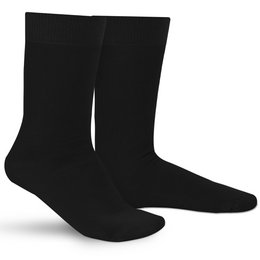 Smart casual cotton socks in black and navy blue, available in multiple sizes.