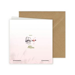 Flamingo & Cranes - Greeting Card, 13 x 13 cm, Birds, Cards