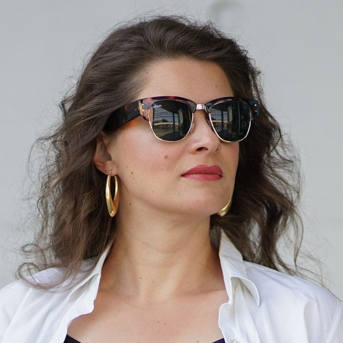 Earrings Gloria, stainless steel, hoops