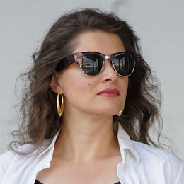Earrings Gloria, stainless steel, hoops