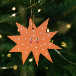 Décor suspendu de sapin de Noël en étoile, décor de Noël symbolique