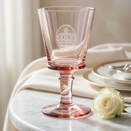 KORONA DO WINA/SZKŁA WODNEGO RÓŻOWA 25 CL SYMBOLICZNA