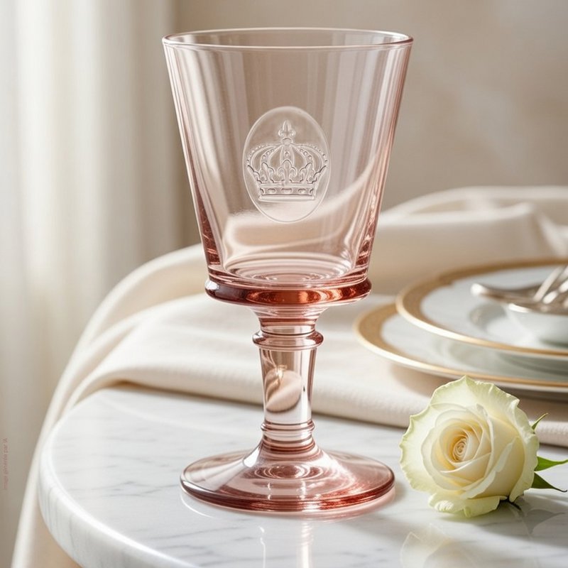 KORONA DO WINA/SZKŁA WODNEGO RÓŻOWA 25 CL SYMBOLICZNA