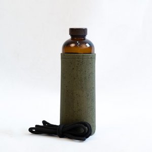 Waterfles - kaki omslag - 600ml