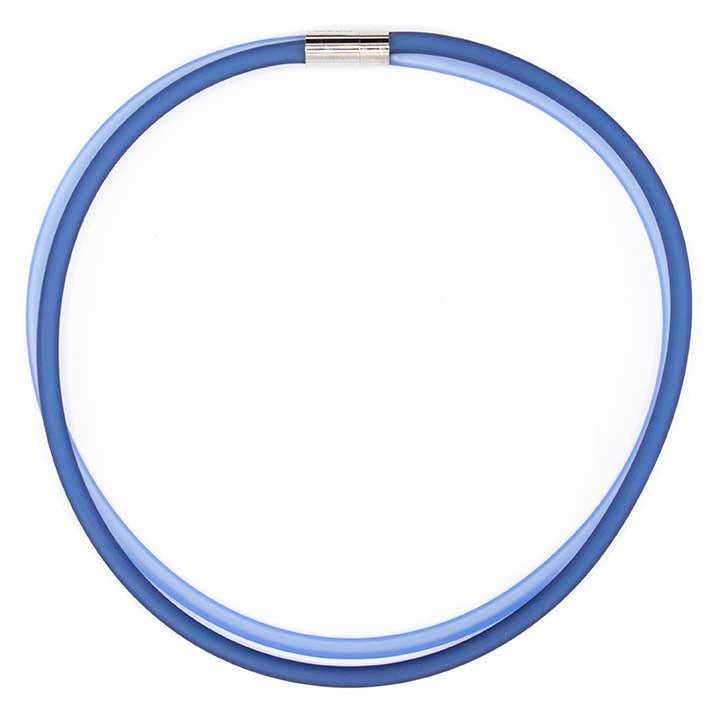 Cadena de goma, montan/azul, 2 hilos