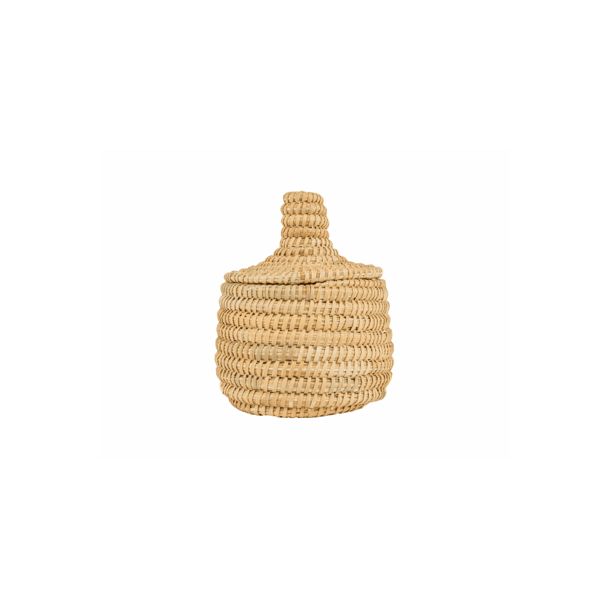 Marokkanischer Rattankorb mit Deckel, Boho, Ethno, handgefertigter marokkanischer Korb 15 cm