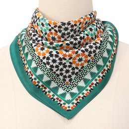 Green Square Silk Scarf Sabika