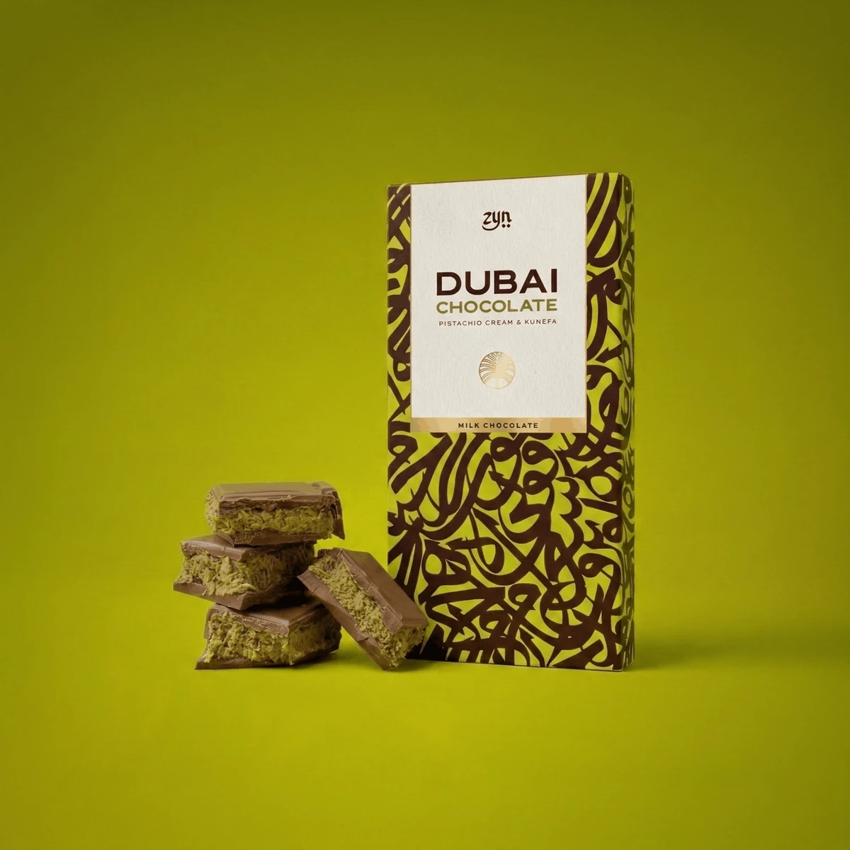 ZYN Dubai Chocolate — Pistachio & Kunafa · Milk Chocolate 200G