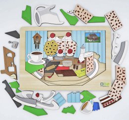 Puzzle transparent : Gâteau Forêt-Noire | Puzzle en bois multicouche pour toute la famille | Cadeau pour les amoureux de la Forêt-Noire