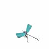 METAL GREEN SMALL DRAGON FLY ON STICK