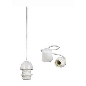 Ophanging voor lampenkap in wit PVC