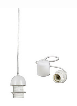 Suspension for lampshade in white PVC