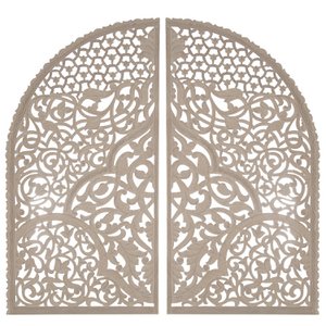 2 PIECE NATURAL OPEN WOOD HEADBOARD, ALTARPIECE 172X1.7X180CM, WOOD: DM ST70003