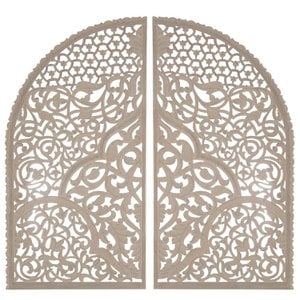 2 PIECE NATURAL OPEN WOOD HEADBOARD, ALTARPIECE 172X1.7X180CM, WOOD: DM ST70003