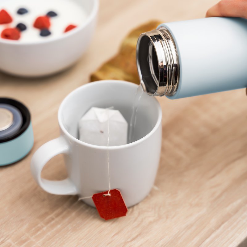 Farve Design vakuumflaske i rustfrit stål, 450 ml, blå